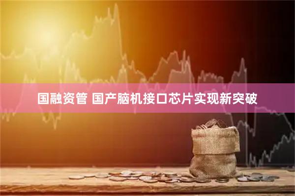 国融资管 国产脑机接口芯片实现新突破