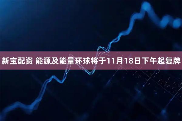 新宝配资 能源及能量环球将于11月18日下午起复牌
