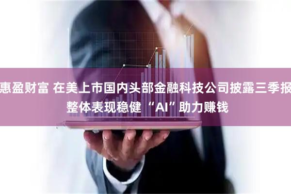 惠盈财富 在美上市国内头部金融科技公司披露三季报 整体表现稳健 “AI”助力赚钱